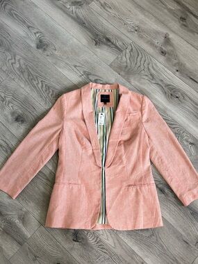 NWT The Limited Coral Linen Blend Blazer - Women’s size Medium
